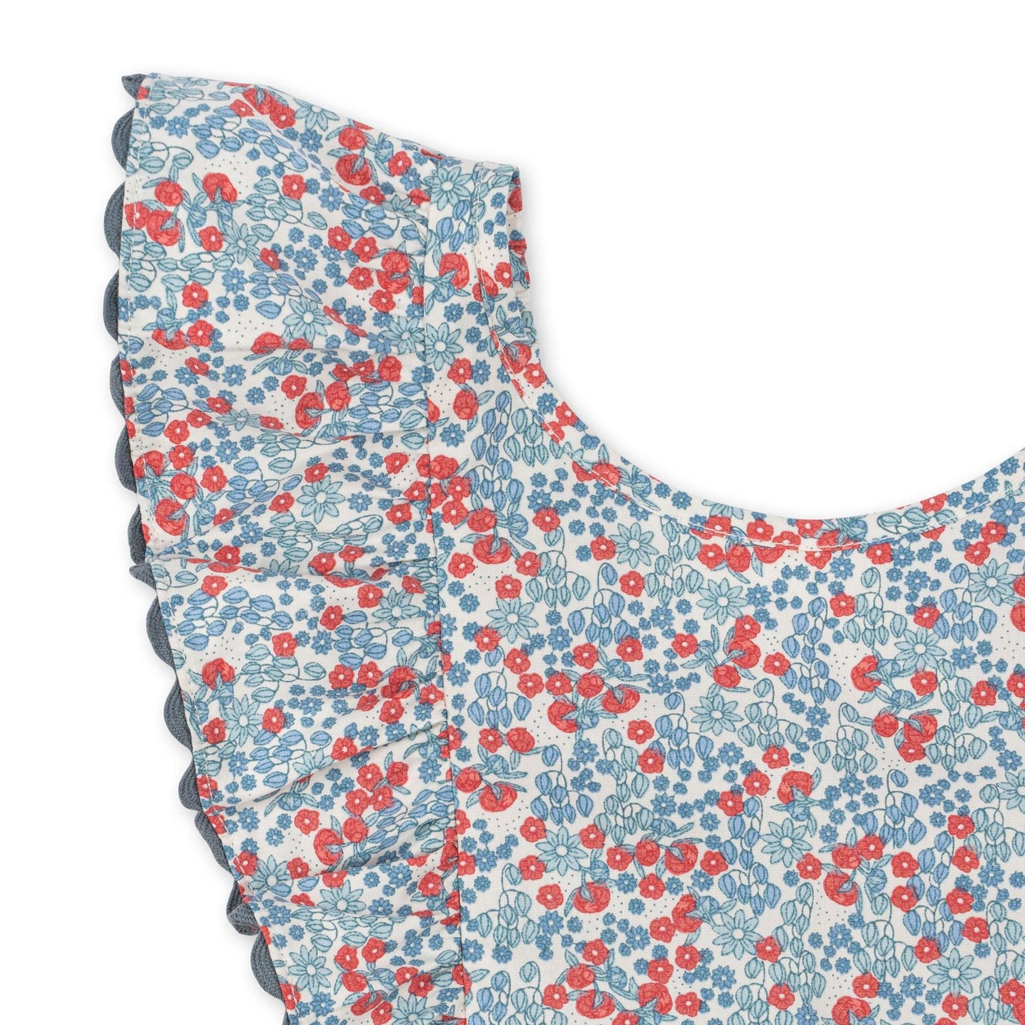 Barboteuse à manches courtes, motif fleurs "Liberty"