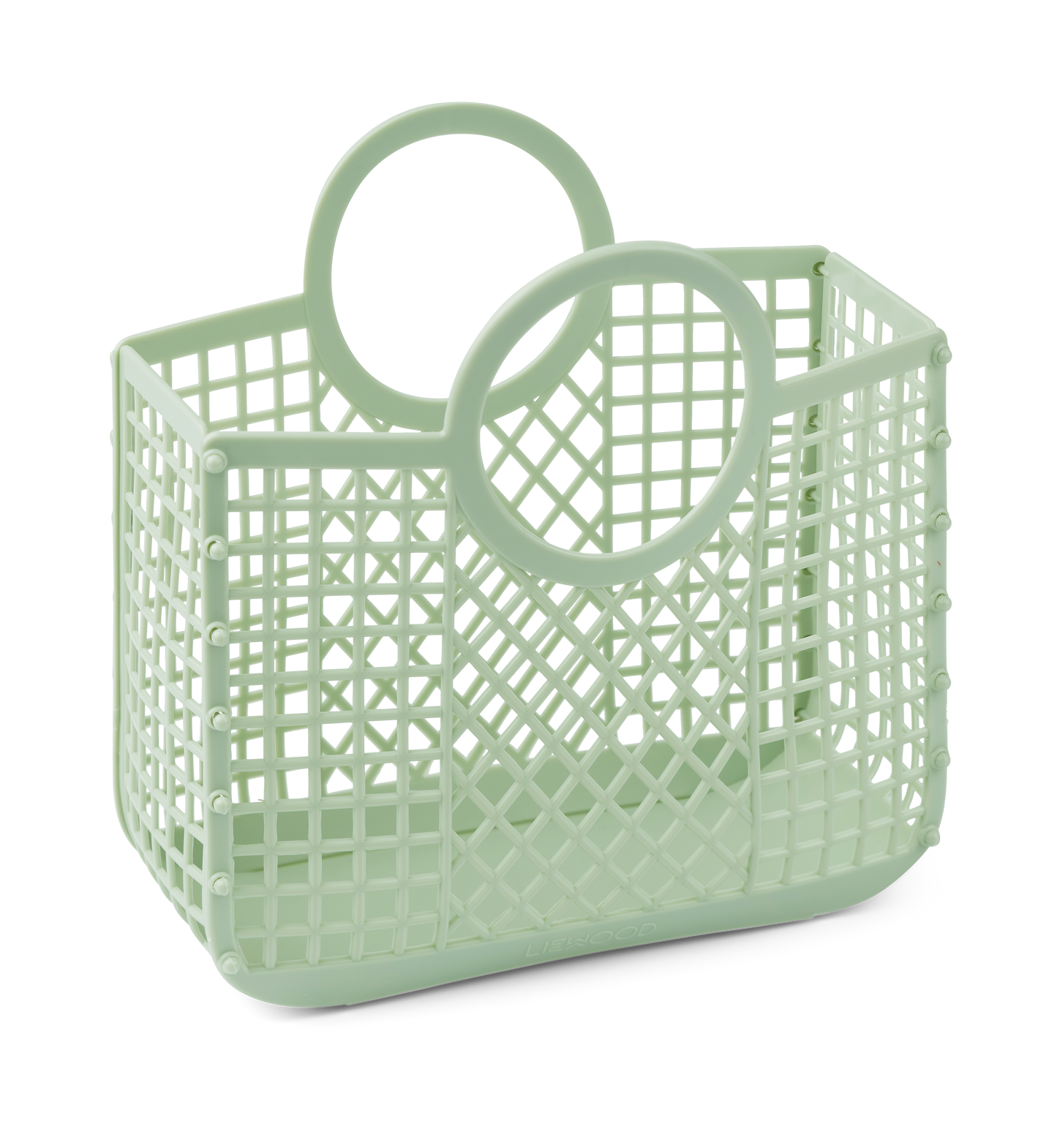 Panier Samantha - Petit Sac de Plage pour Enfant en LPDE Recyclé, Design Bohème Chic; Coloris Vert