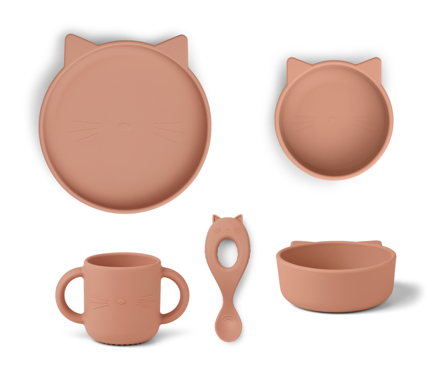 Ensemble repas Kit Vivi Chat Rose - Liewood