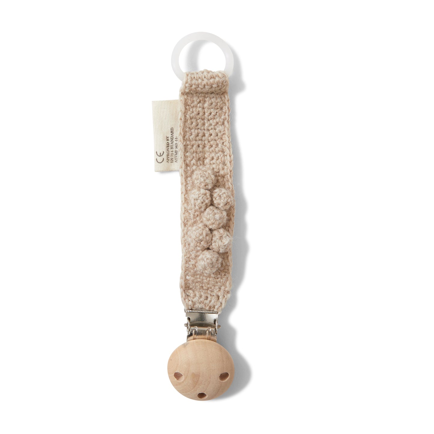 Image d'une attache-tétine en crochet.