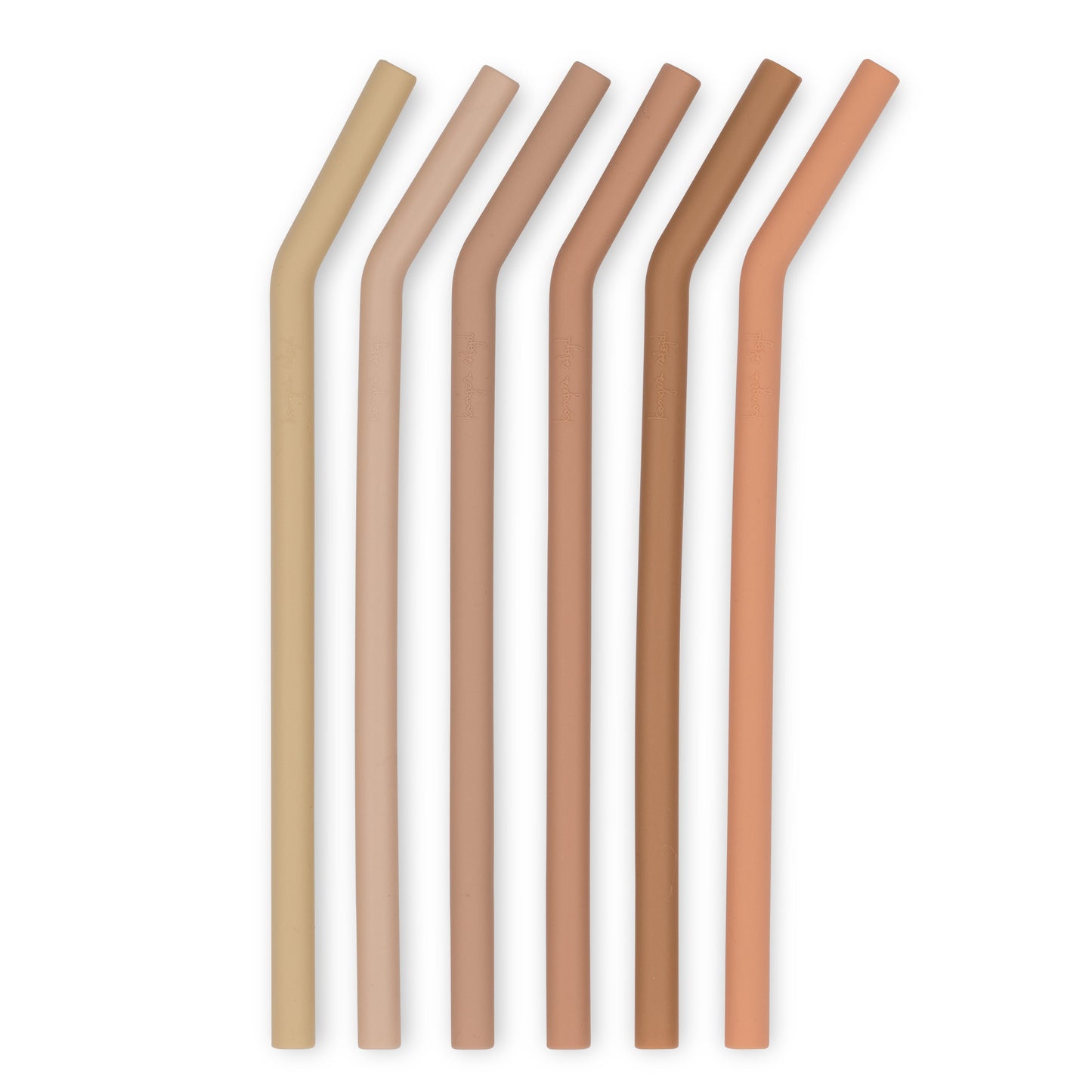 Lot de 6 Pailles en silicone Konges Slojd Rosey berries