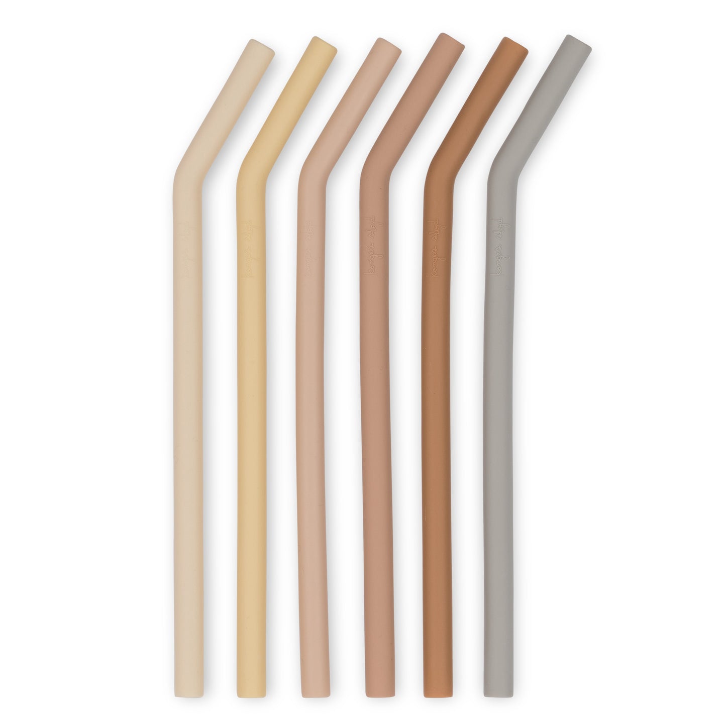 Lot de 6 Pailles en silicone Konges Slojd Sunny shades