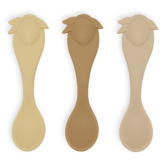 Cuillères en silicone citron Konges Slojd Rose