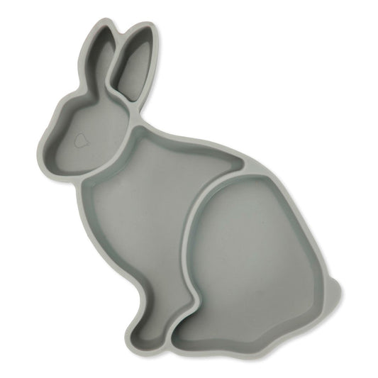 Assiette Lapin en silicone Konges Slojd Bleu