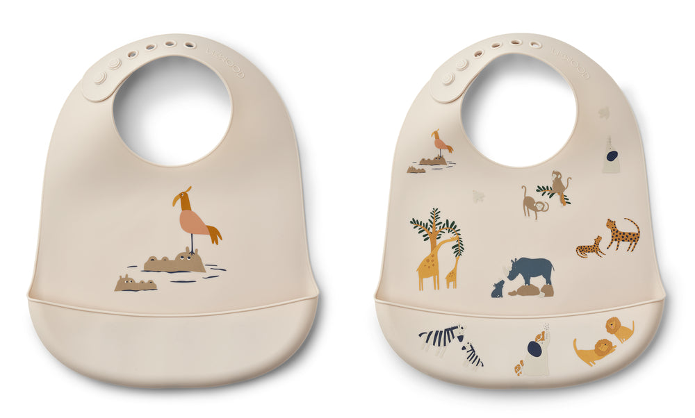 Lot de 2 Bavoirs en Silicone Tilda Liewood