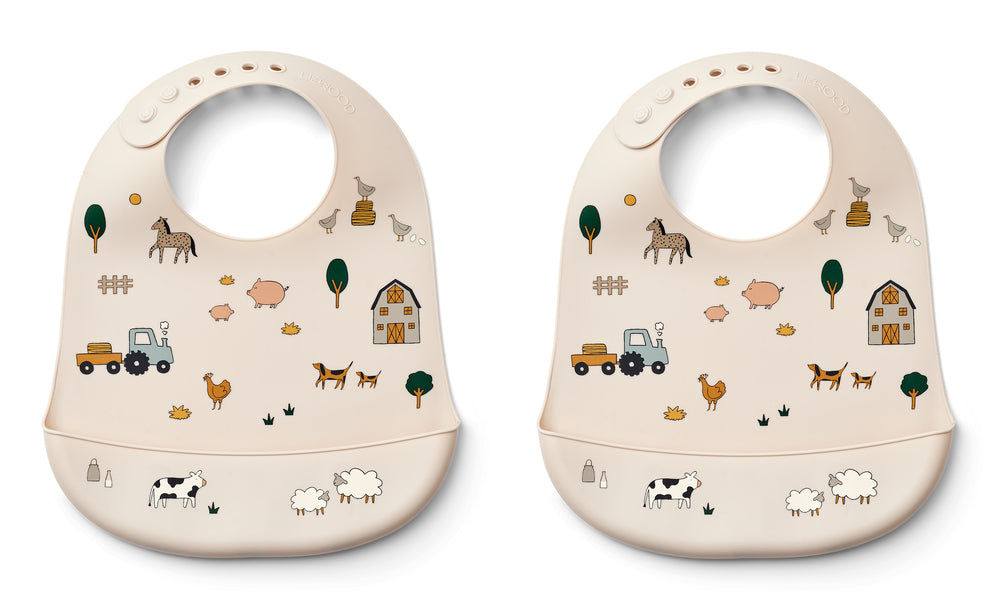 Lot de 2 Bavoirs en Silicone Tilda Liewood