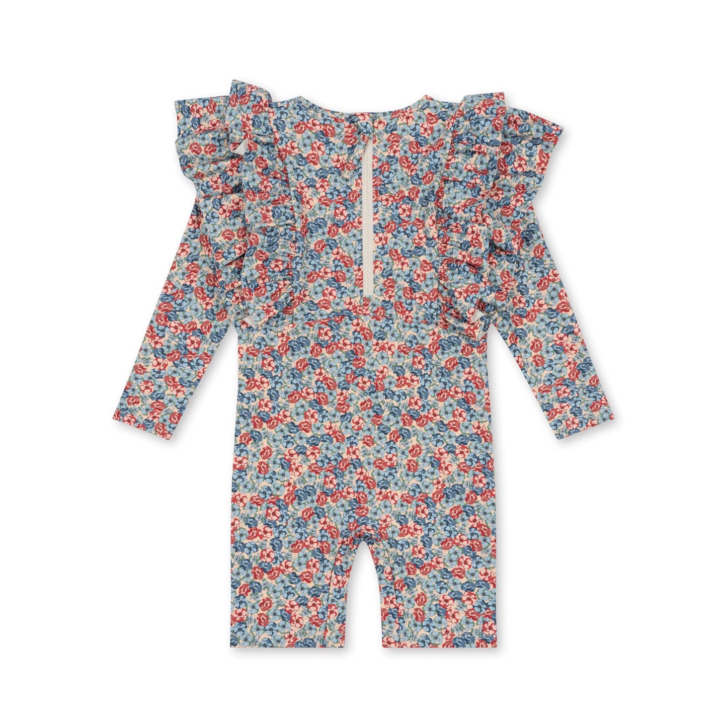 Konges Slojd - Combinaison anti UV à volants Manuca Rosie Blue - Petit Muxu Concept Store