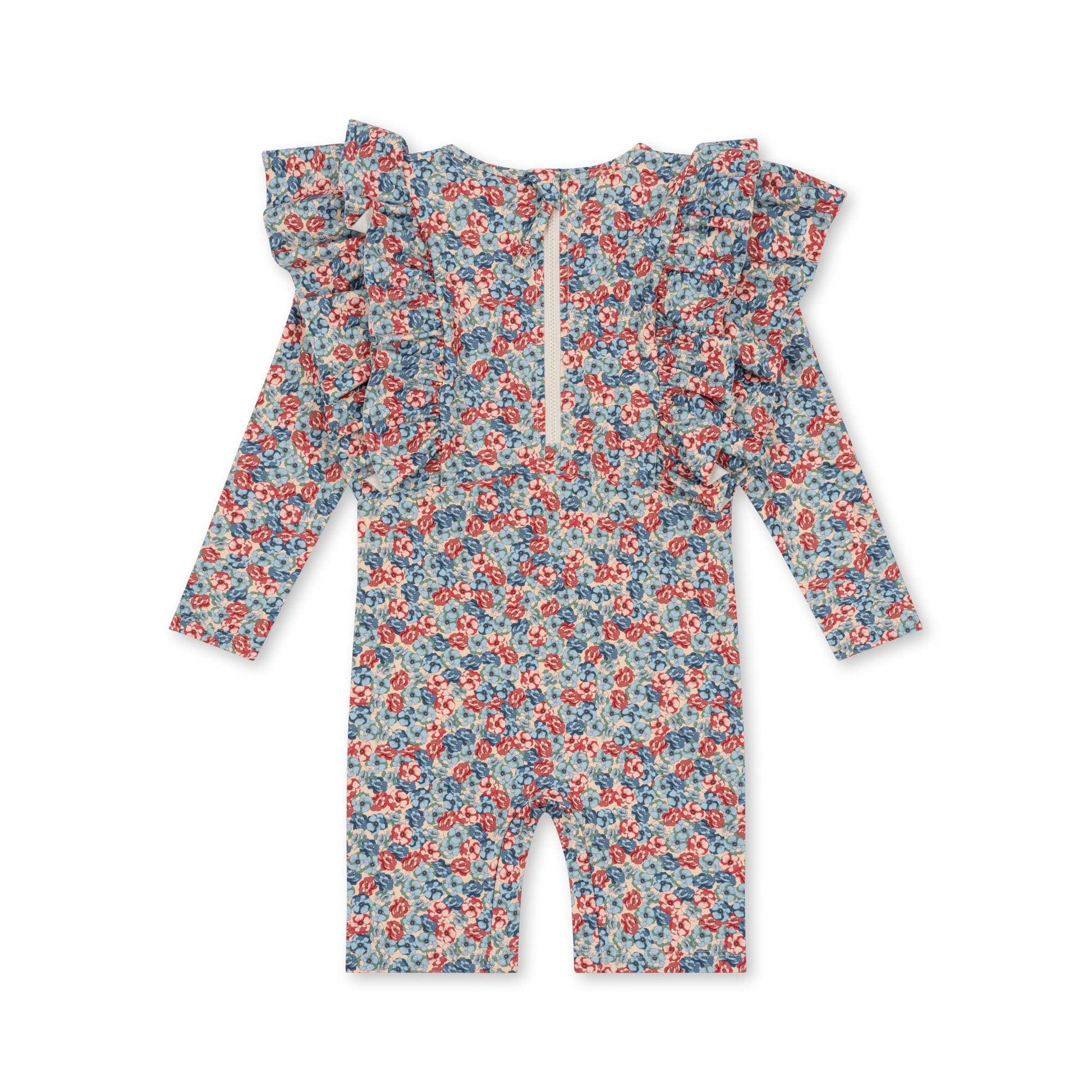 Konges Slojd - Combinaison anti UV à volants Manuca Rosie Blue - Petit Muxu Concept Store