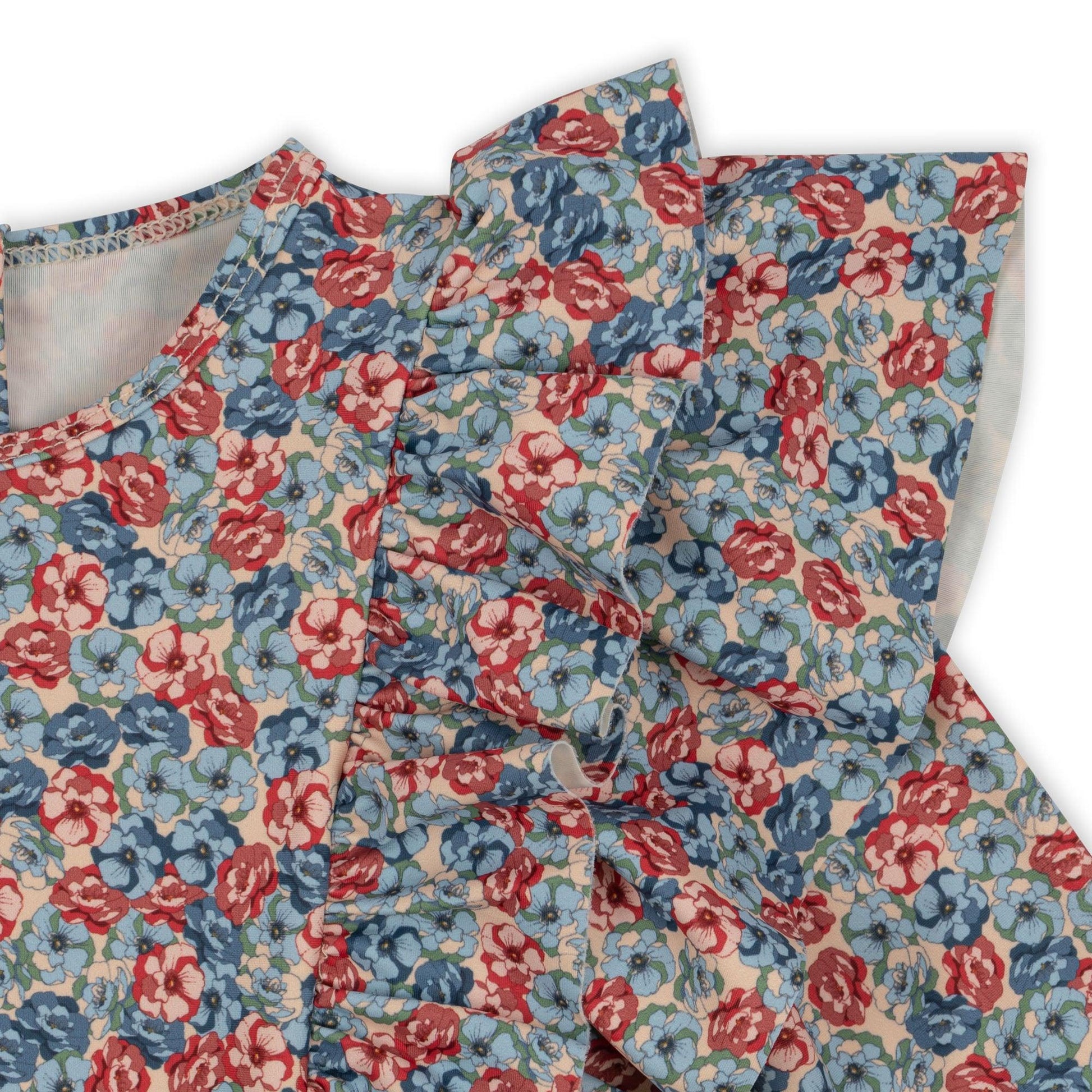 Konges Slojd - Combinaison anti UV à volants Manuca Rosie Blue - Petit Muxu Concept Store