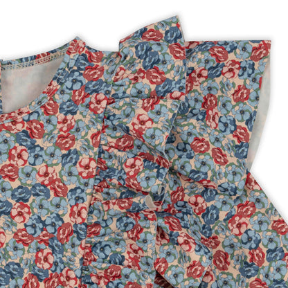 Konges Slojd - Combinaison anti UV à volants Manuca Rosie Blue - Petit Muxu Concept Store