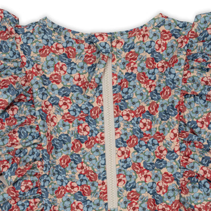 Konges Slojd - Combinaison anti UV à volants Manuca Rosie Blue - Petit Muxu Concept Store