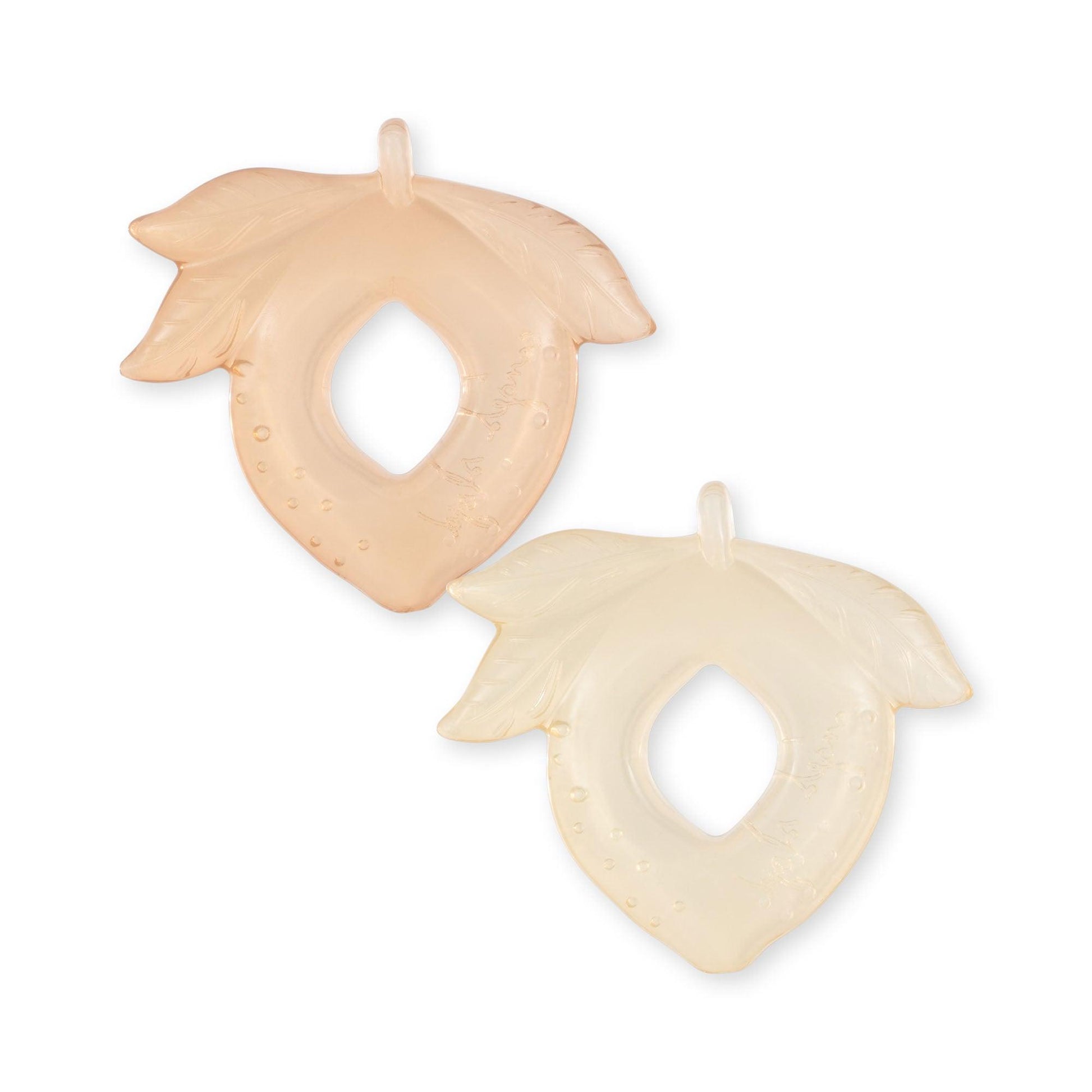 Lot de deux anneaux de dentition réfrigéré en forme de citron. 