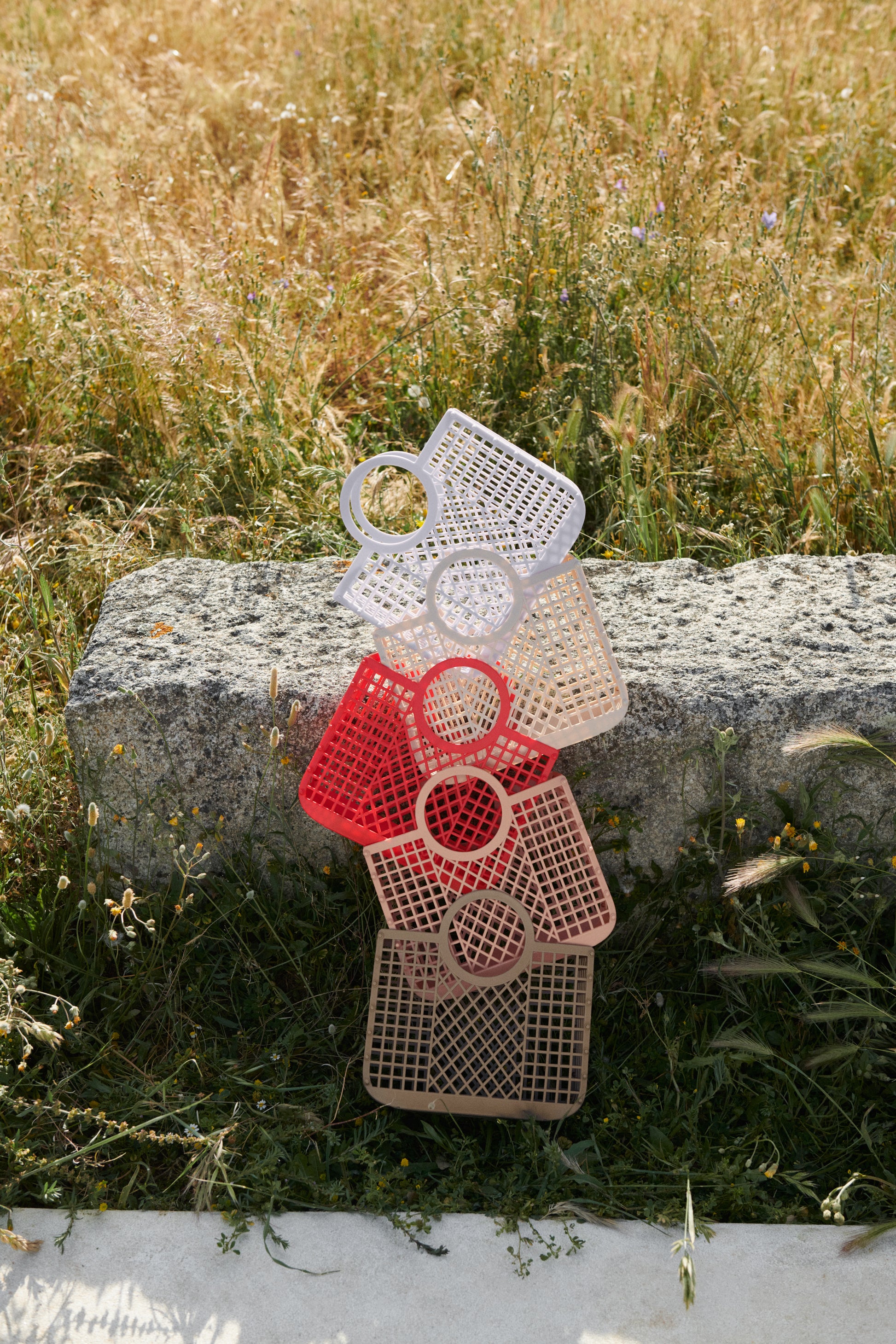 Panier Samantha - Petit Sac de Plage pour Enfant en LPDE Recyclé, Design Bohème Chic