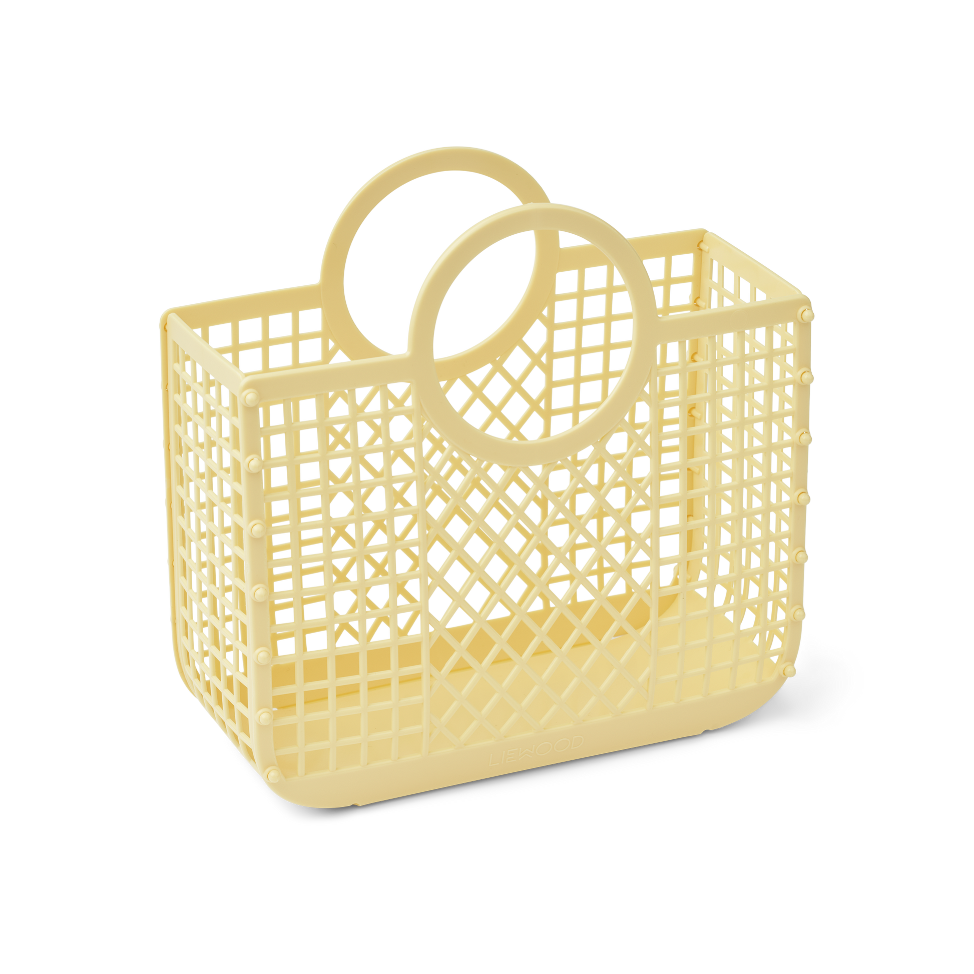 Panier Samantha - Petit Sac de Plage pour Enfant en LPDE Recyclé, Design Bohème Chic, Coloris Jaune