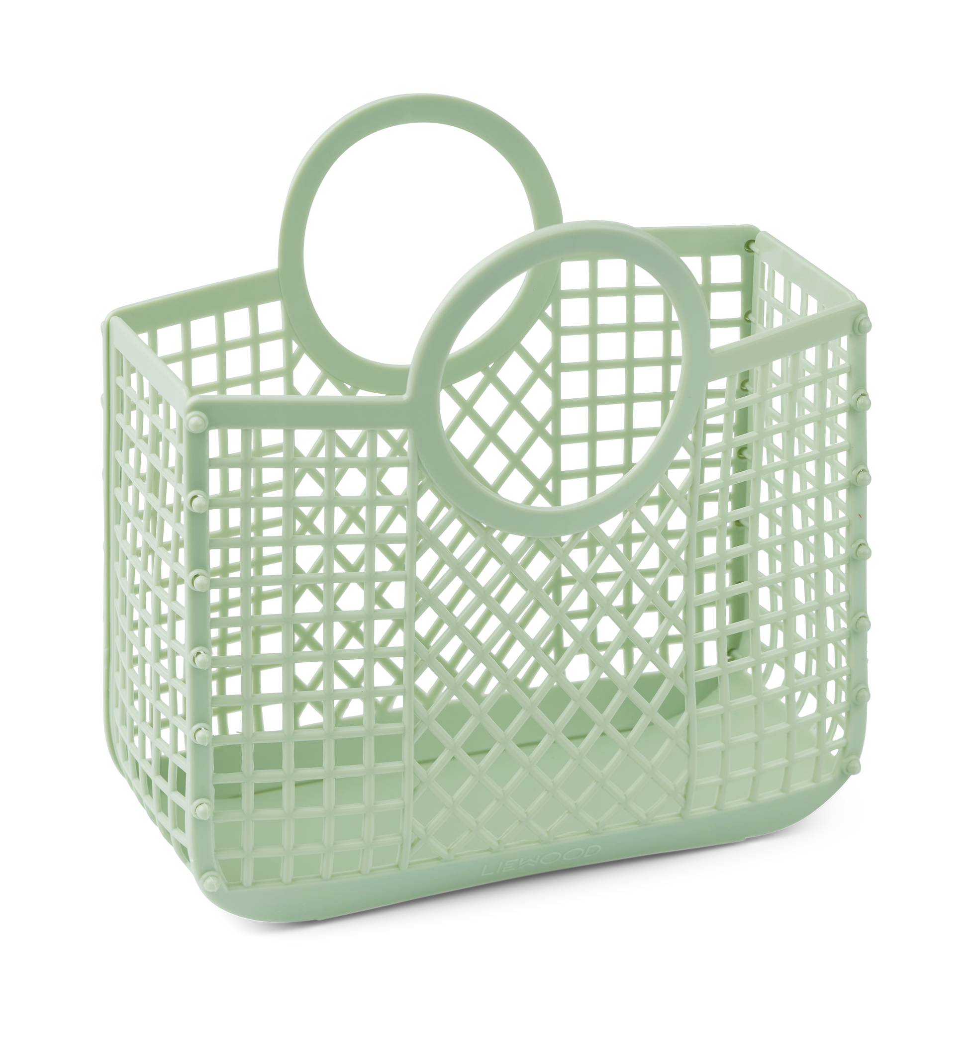 Panier Samantha - Petit Sac de Plage pour Enfant en LPDE Recyclé, Design Bohème Chic; Coloris Vert