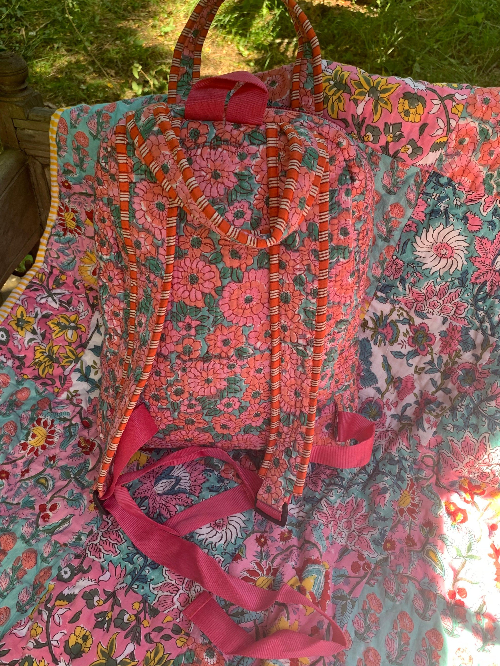 Sac à dos maternelle imprimé fleurs
