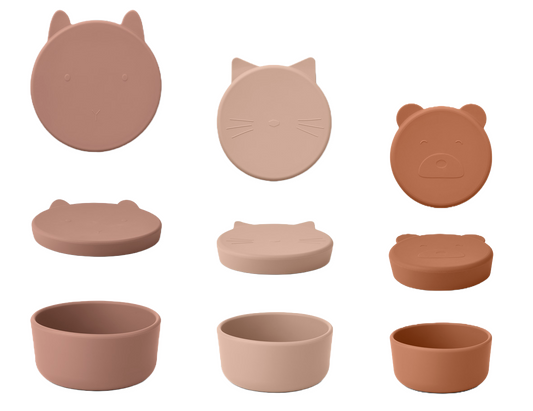Set de 3 Bols/Boîtes Pique-nique en Silicone Liewood Corgan